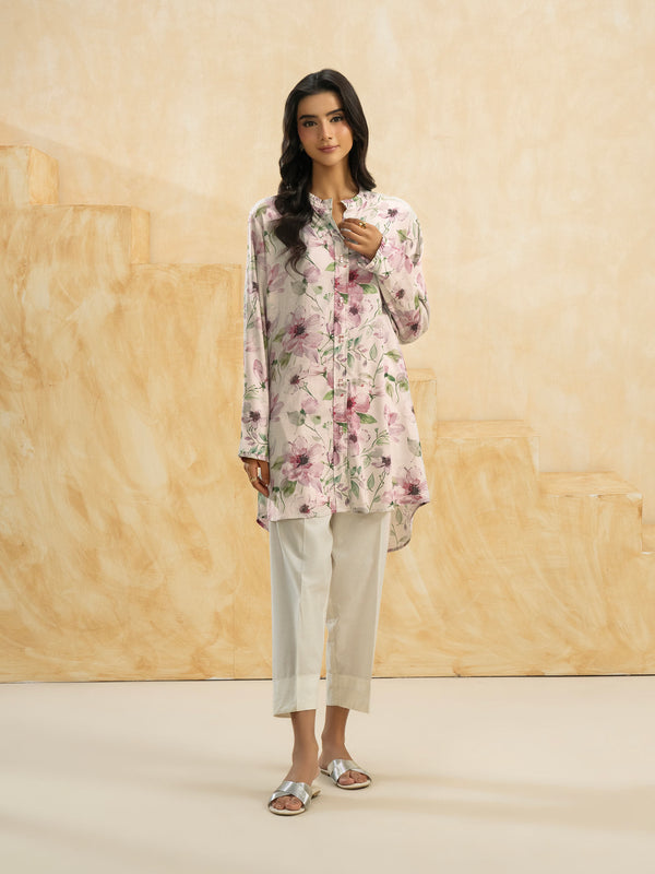 limelight Viscose Kurti-Printed (Pret) White