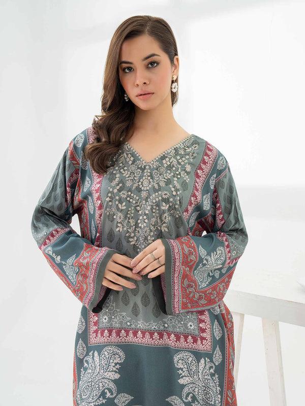 Limelight Viscose Shirt-Embroidered (Pret)