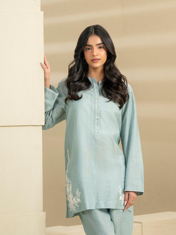 Limelight Yarn Dyed Co Ord Set-Embroidered