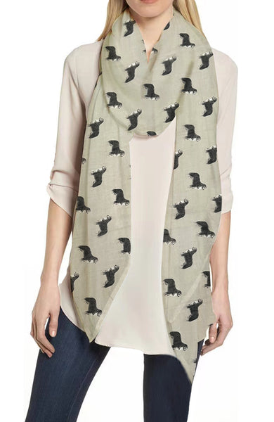 Lina & Lily Bernese Mountain Dog Print Scarf Lightweight