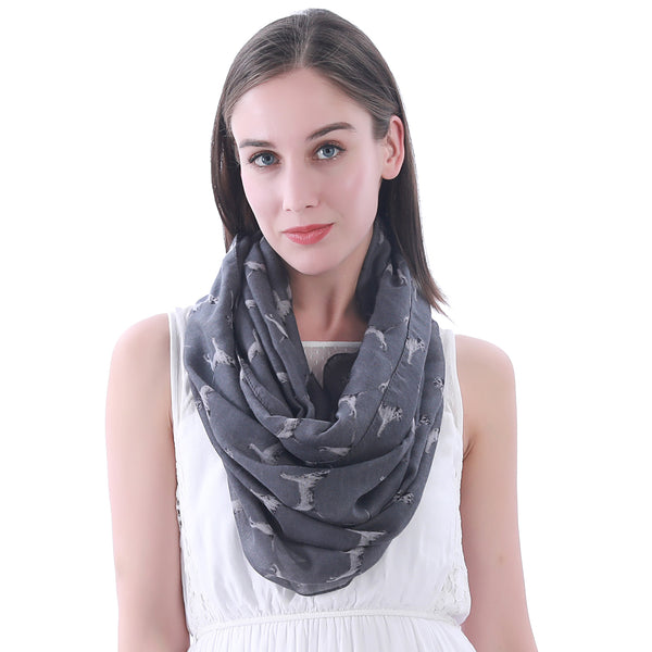 Lina & Lily Border Terrier Dog Print Scarf Lightweight