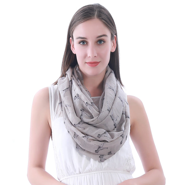 Lina & Lily Border Terrier Dog Print Scarf Lightweight
