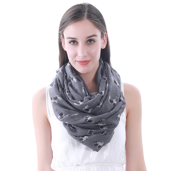 Lina & Lily Cavalier King Charles Spaniel Dog Print Scarf Lightweight