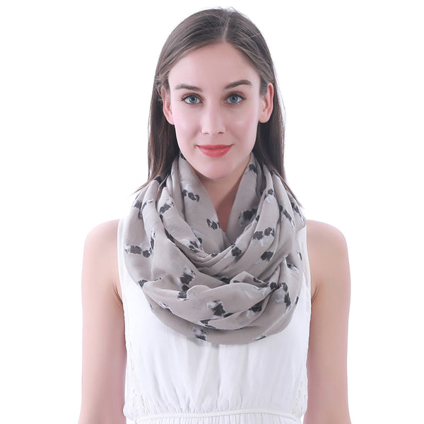 Lina & Lily Cavalier King Charles Spaniel Dog Print Scarf Lightweight