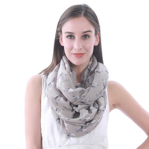 Lina & Lily Cocker Spaniel Dog Print Scarf Lightweight