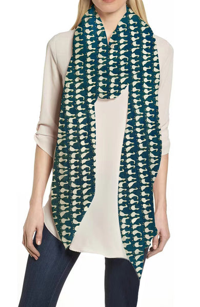 Lina & Lily Duck Print Women's Scarf Lightweight For All Seasons