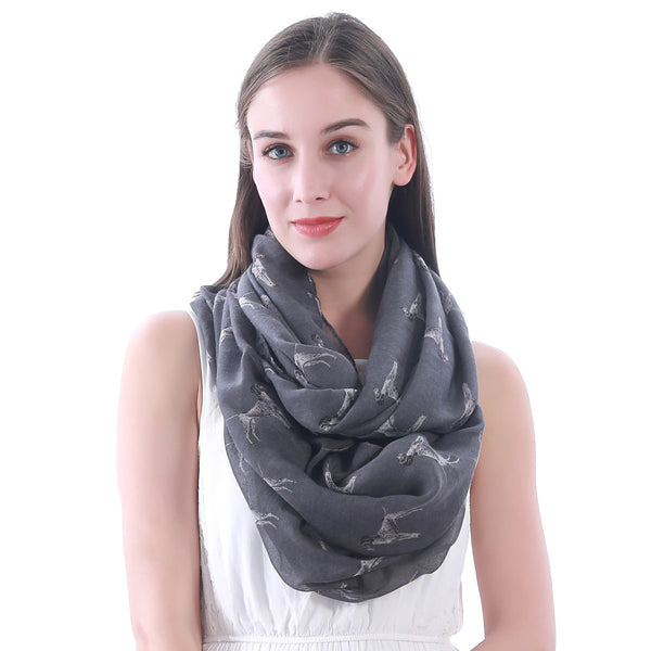 Lina & Lily German Shorthaired Pointer Dog Print Scarf Lightweight