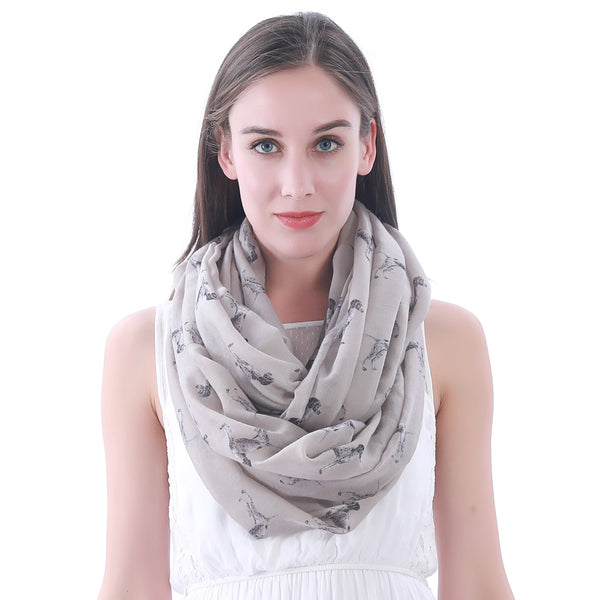 Lina & Lily German Shorthaired Pointer Dog Print Scarf Lightweight