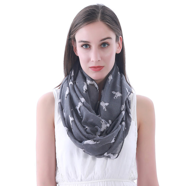 Lina & Lily Golden Retriever Dog Print Scarf Lightweight