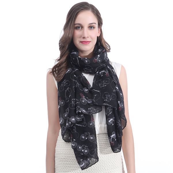 Lina & Lily Bicycles Print Scarf