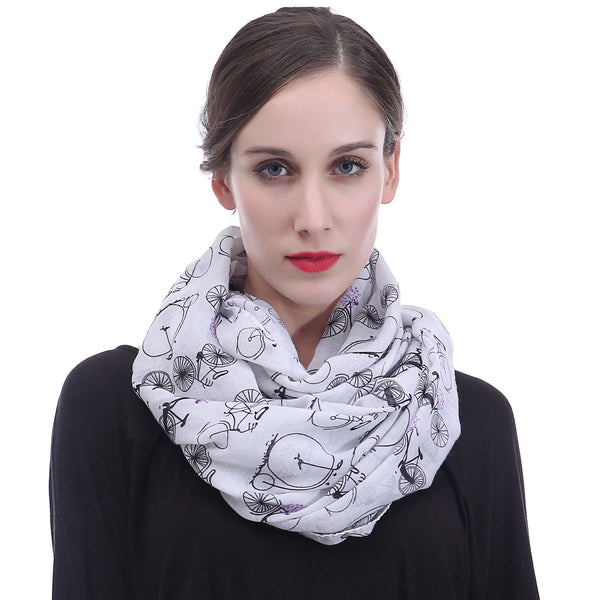 Lina & Lily Bicycles Print Scarf
