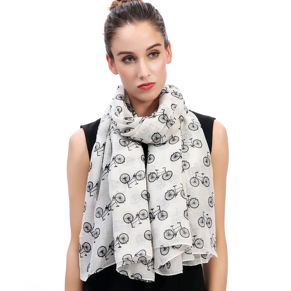 lina & lily Bicycles Print Scarf