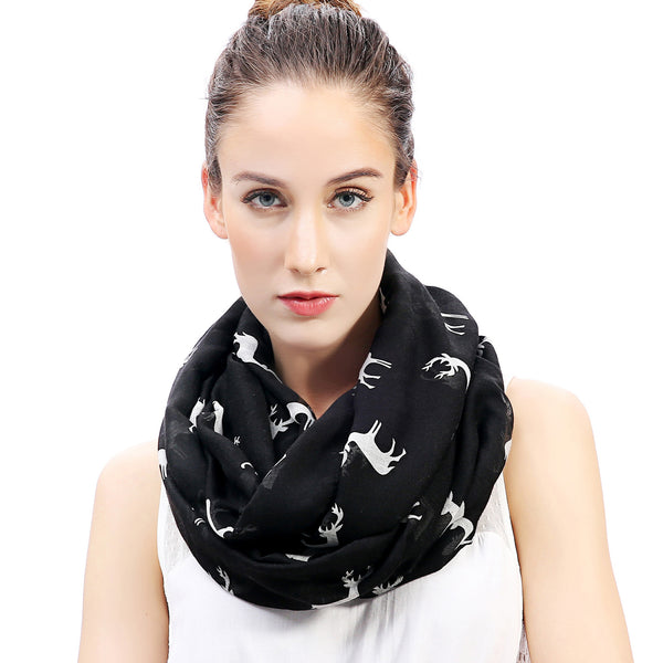 Lina & Lily Deer Print Scarf