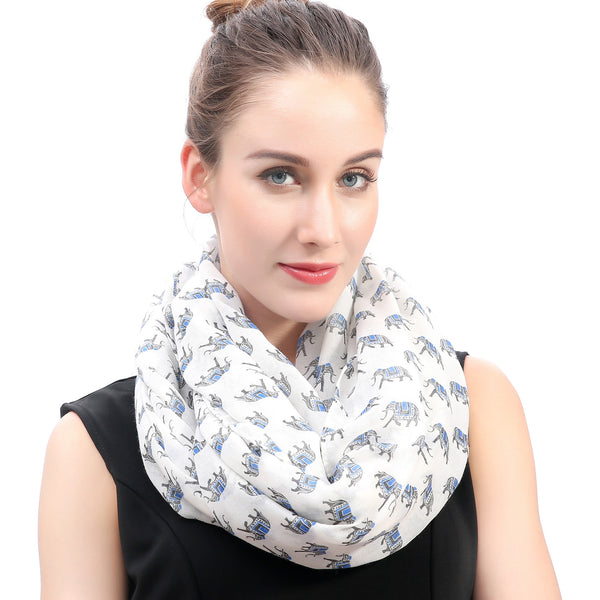Lina & Lily Elephant Print Scarf