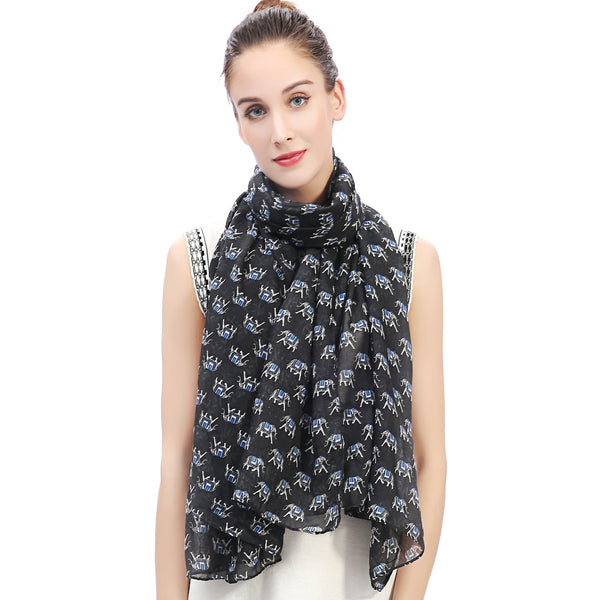 lina & lily Elephant Print Scarf