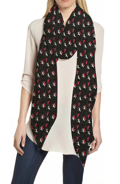 lina & lily Horse Print Scarf Lightweight