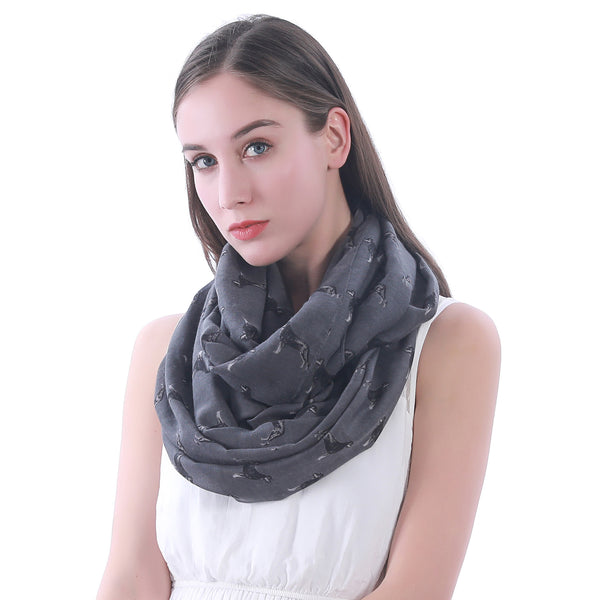 Lina & Lily Rottweiler Dog Print Scarf Lightweight