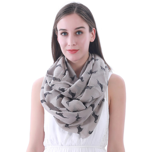 Lina & Lily Rottweiler Dog Print Scarf Lightweight