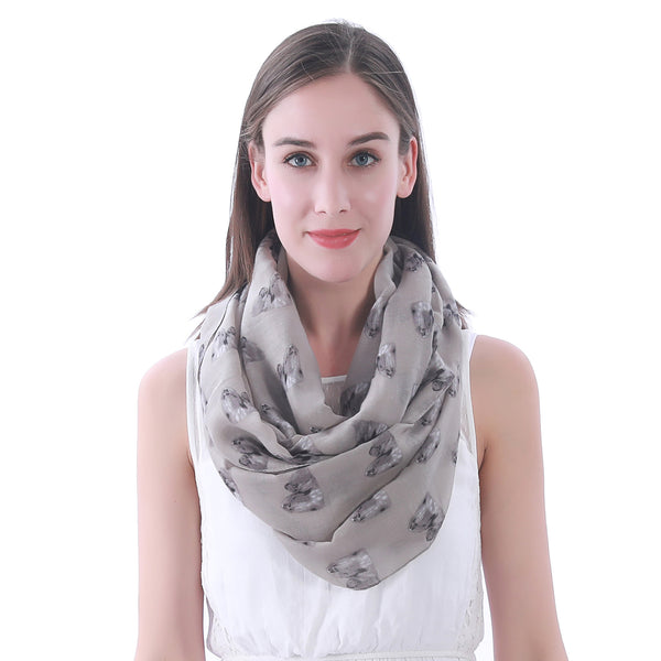 Lina & Lily Shih Tzu Dog Print Scarf Lightweight