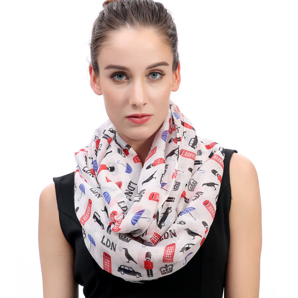 Lina & Lily UK London City Souvenir Print Scarf