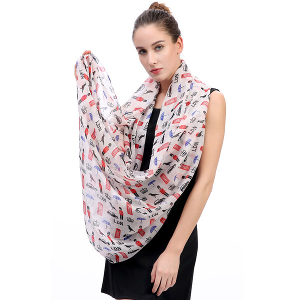 Lina & Lily UK London City Souvenir Print Scarf