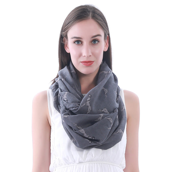 Lina & Lily Vizsla Dog Print Scarf Lightweight