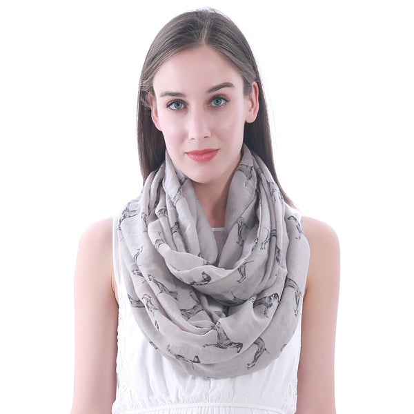 Lina & Lily Vizsla Dog Print Scarf Lightweight