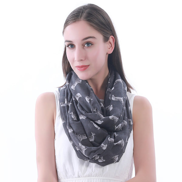 Lina & Lily Pembroke Welsh Corgi Dog Print Scarf Lightweight