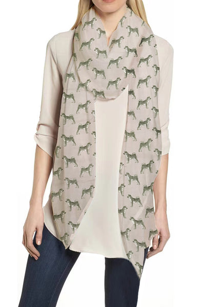 lina & lily Shiba Inu Dog Print Women's Scarf Lightweight