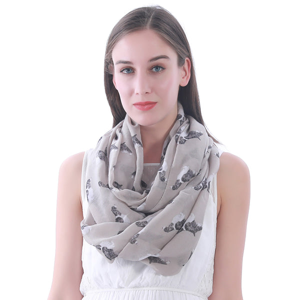 Lina & Lily Springer Spaniel Dog Print Scarf Lightweight