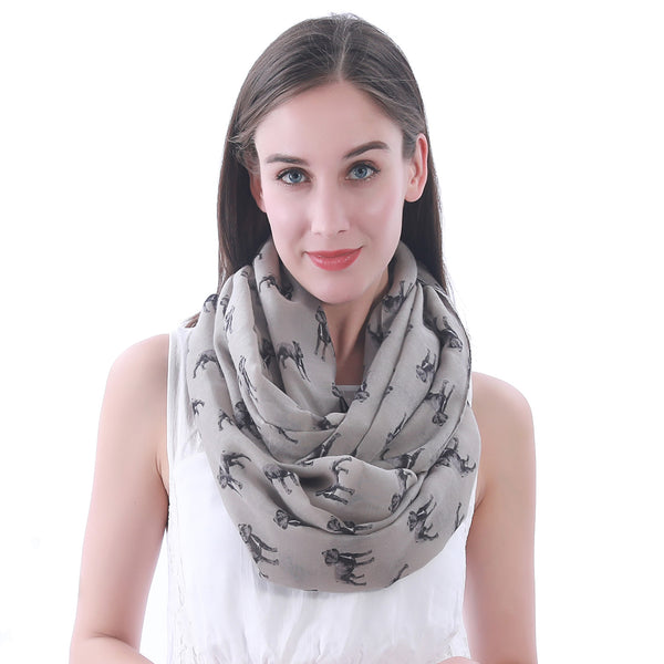 Lina & Lily Staffordshire Bull Terrier Dog Print Scarf Lightweight