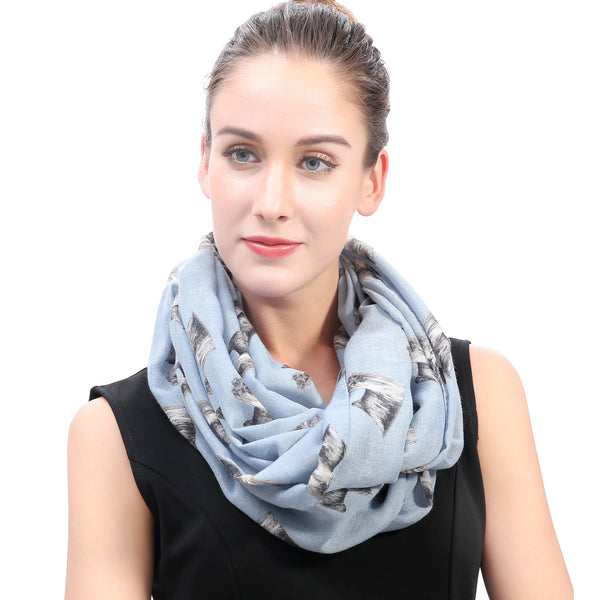 Lina & Lily Yorkshire Terrier Dog Print Scarf Lightweight