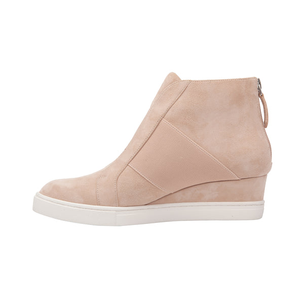 Linea Paolo AMBER | Sporty Low Wedge Sneakers Blush Suede