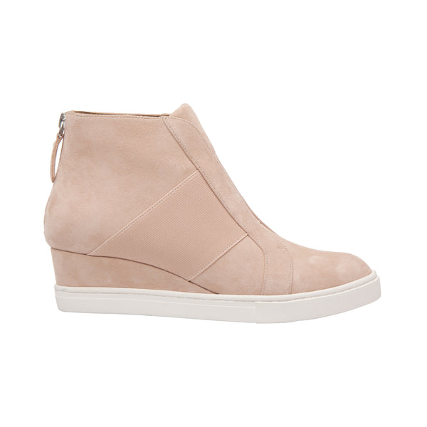 Linea Paolo AMBER | Sporty Low Wedge Sneakers Blush Suede