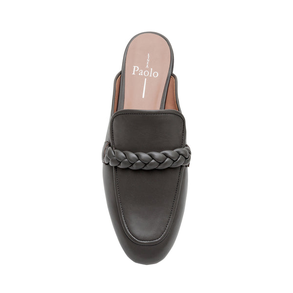 Linea Paolo AMY | Classic Apron Toe Braided Mule Moss Nappa
