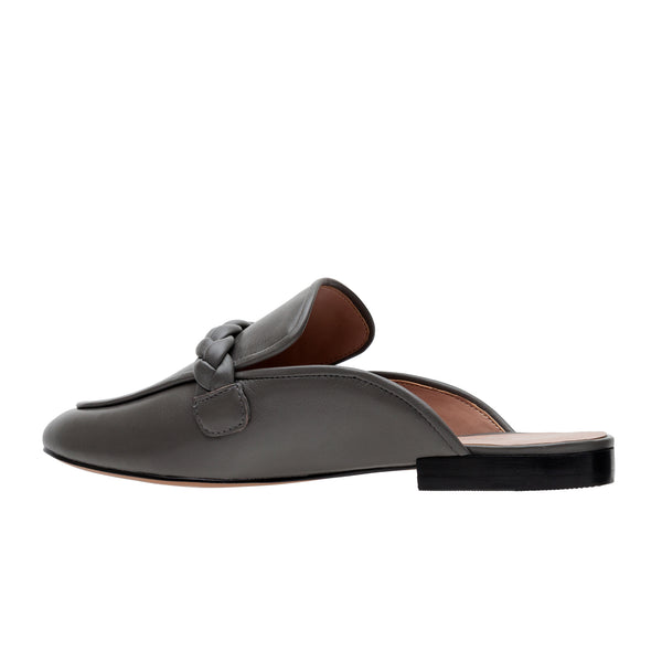 Linea Paolo AMY | Classic Apron Toe Braided Mule Moss Nappa