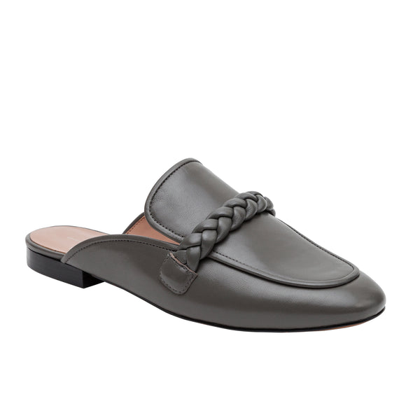 linea paolo AMY | Classic Apron Toe Braided Mule Moss Nappa linea paolo AMY | Classic Apron Toe Braided Mule Moss Nappa