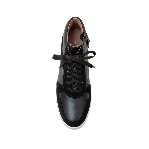 Linea Paolo ANDRES | Lace Up Wedge Sneakers Black Leather/Kid Suede