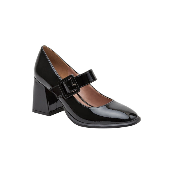 linea paolo BELLE STYLE STEALS | Block Heel Mary Jane Pumps Black Patent linea paolo BELLE STYLE STEALS | Block Heel Mary Jane Pumps Black Patent
