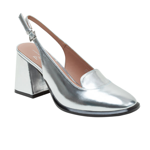 linea paolo BERNICE | Block Heel Slingback Pumps Black Patent