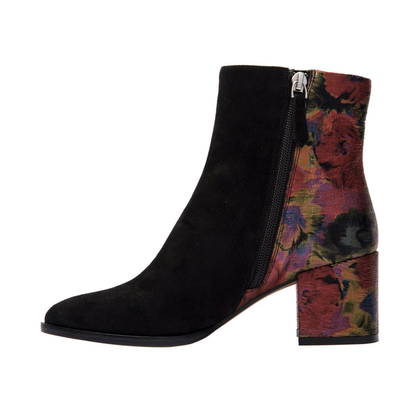 Linea Paolo BRADY | Floral Mid-Calf Boots Black/Red/Cobalt/Green Flower Print