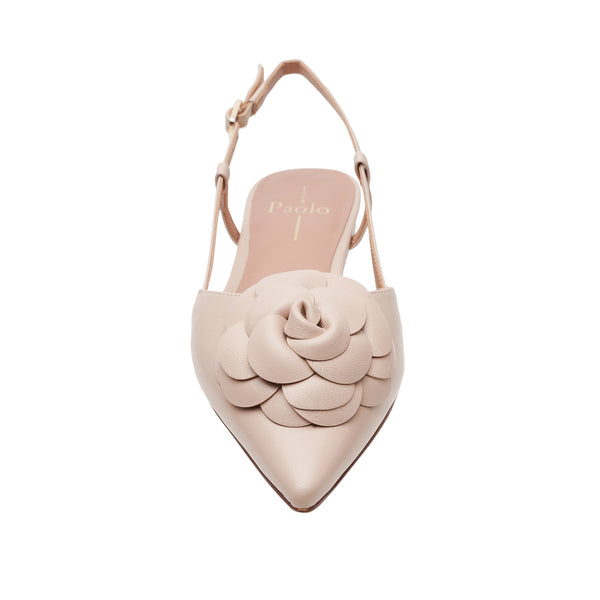 Linea Paolo CAMMY STYLE STEALS | Slingback Flat With Rosette Ornament Black Nappa