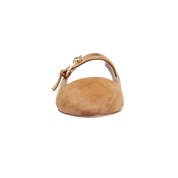 Linea Paolo CELESTE | Mary Jane Slingback Flats Caramel Suede