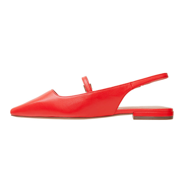 Linea Paolo CELESTE | Mary Jane Slingback Flats Nappa Cherry Red Nappa