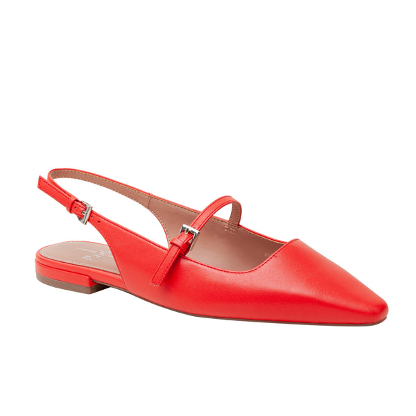 linea paolo CELESTE | Mary Jane Slingback Flats Nappa Cherry Red Nappa