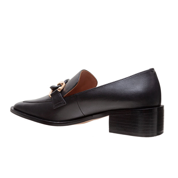 Linea Paolo CHRYSTIE | Chain Keeper Loafers Black Leather