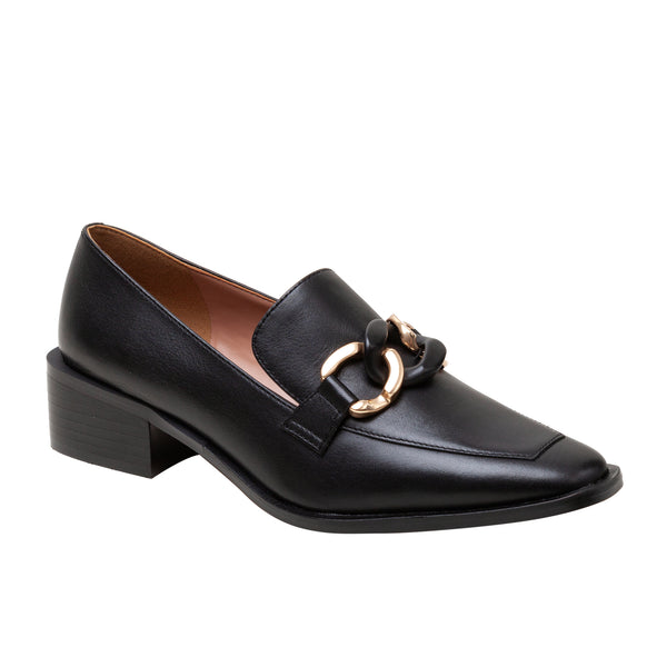 linea paolo CHRYSTIE | Chain Keeper Loafers Black Leather