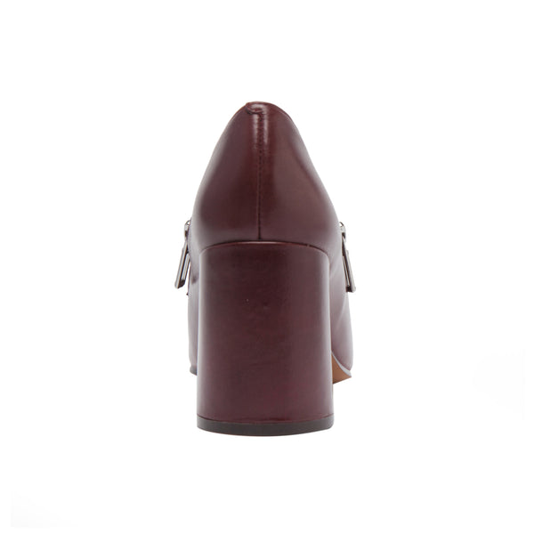 Linea Paolo CLASSY | Boxy Loafer Pumps Burgundy Leather
