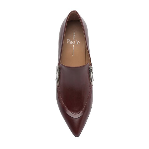 Linea Paolo CLASSY | Boxy Loafer Pumps Burgundy Leather