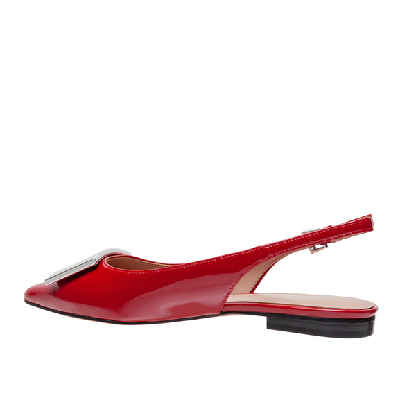 Linea Paolo DELICA | Buckle Slingback Flats Black Patent